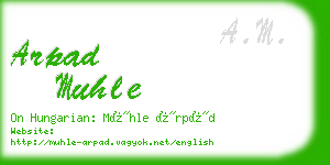 arpad muhle business card